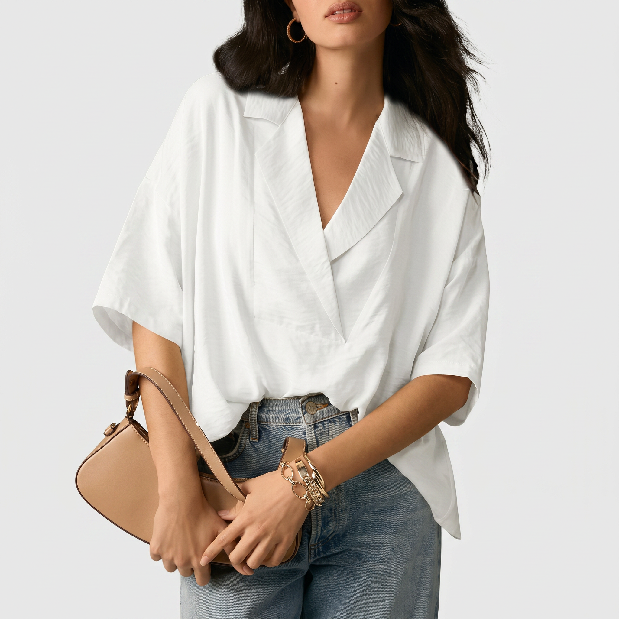 Blusa Bianca Elegante - Bella di Roma